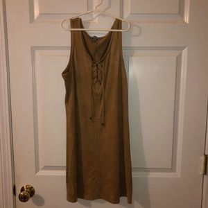FishBowl Tan Lace-Up dress